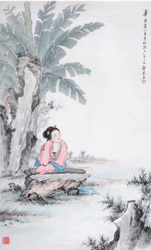   蕉荫琴韵图 